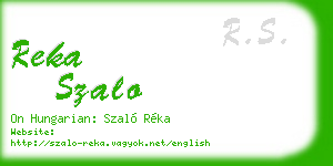 reka szalo business card