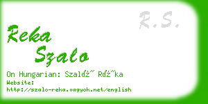 reka szalo business card